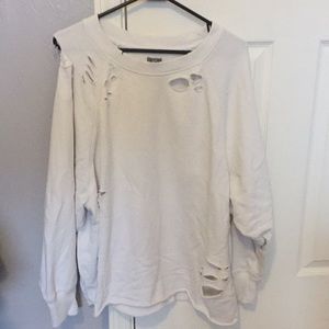 American eagle distressed crew neck sweatshirt
